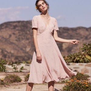 clementine bonne midi dress blush